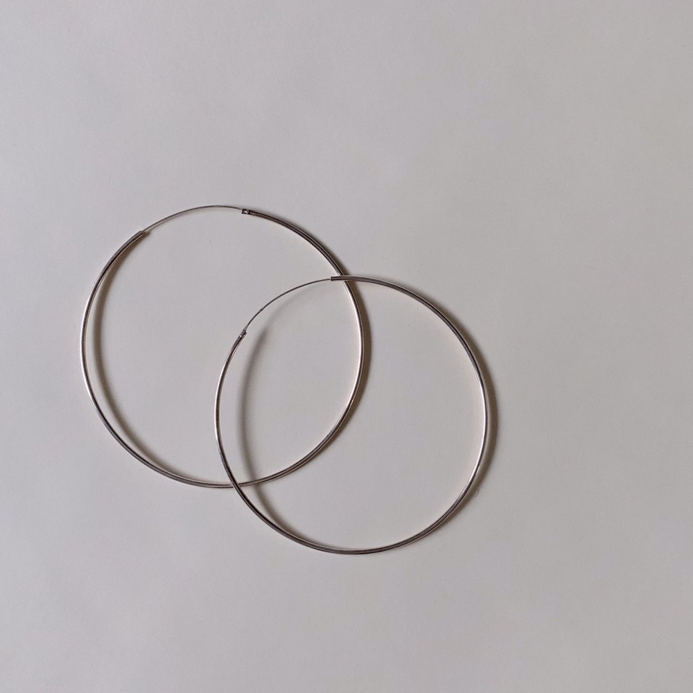 Sterling Silver, large circumference, earrings